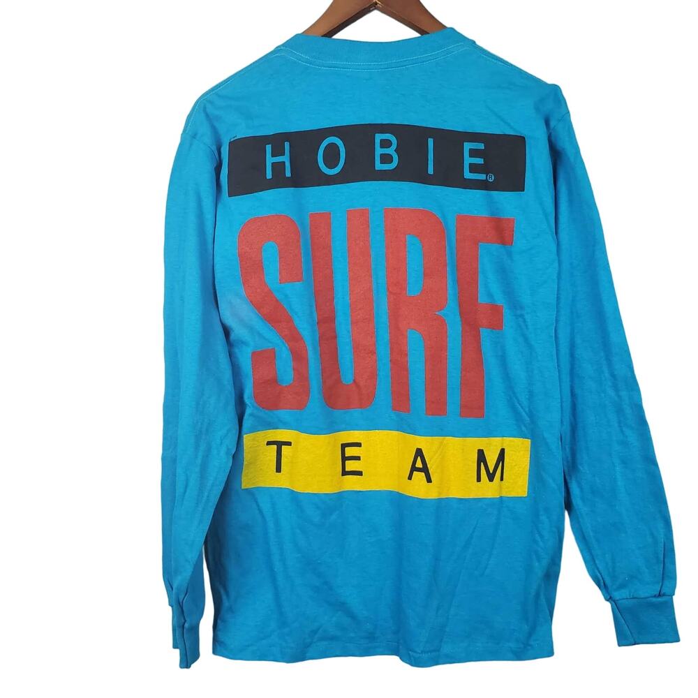 Vintage 90s Deadstock Hobie Single Stitch LS Graphic Tee Surfer Skater Beachy M